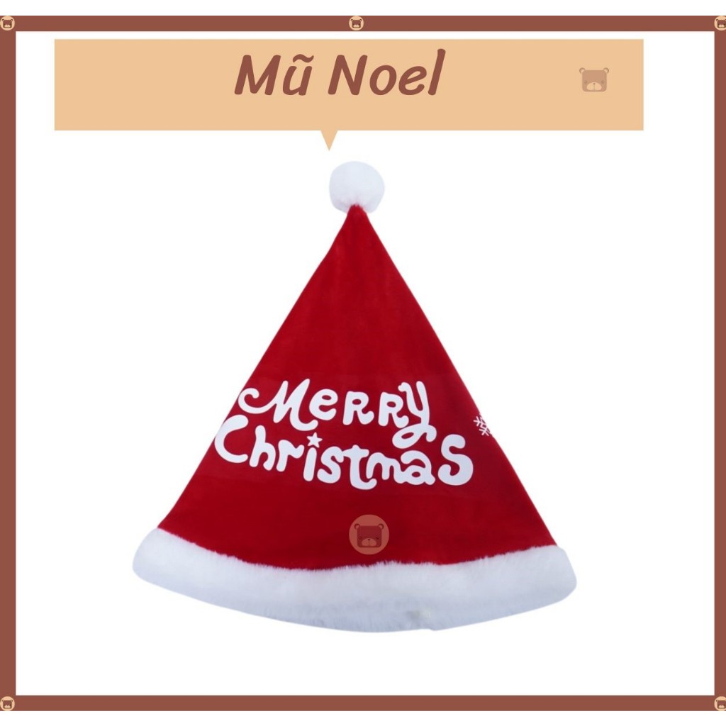 Gấu Bông Mũ Noel Đội Đầu
