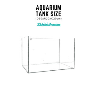 Bể cá mini để bàn kích thước D30xR20xC20cm phù hợp tất cả mẫu Layout của Richfishaquarium