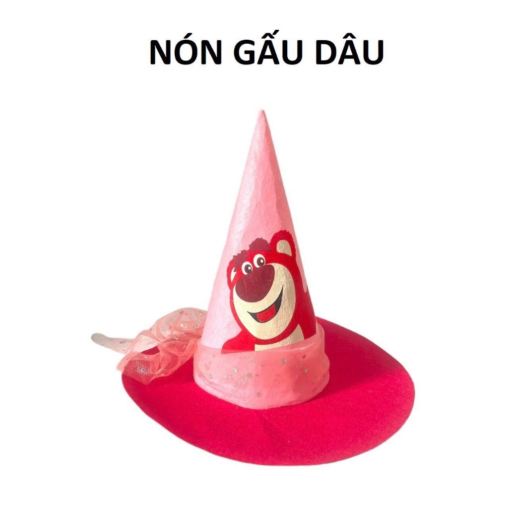 Đồ chơi hoá trang halloween - nón hoạt hình công chúa elsa và gấu dâu đáng yêu cho bé tham dự lễ hội