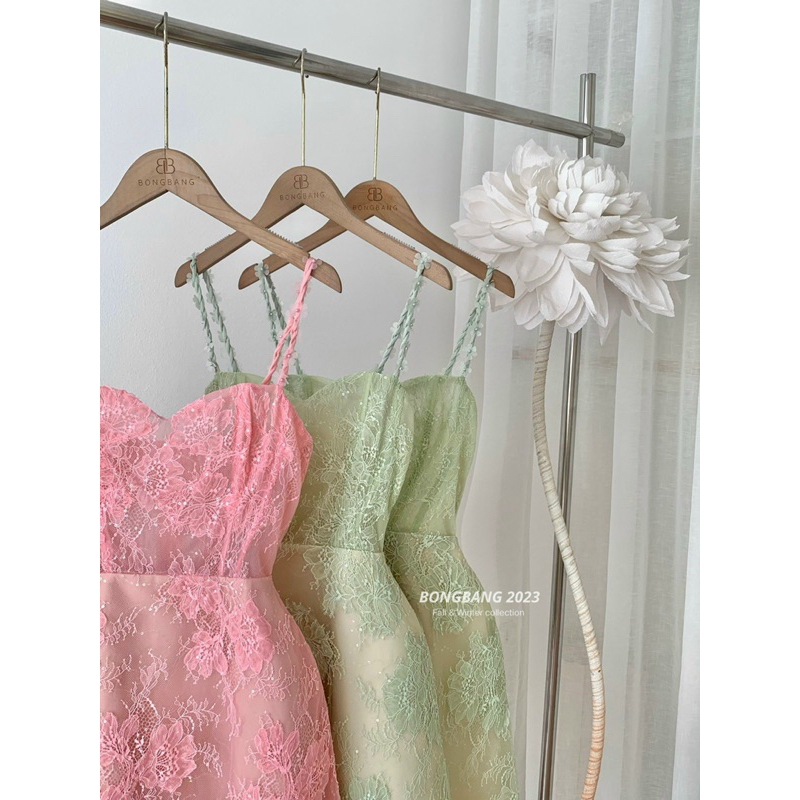 ĐẦM XOÈ REN 2 DÂY ĐI TIỆC SIÊU XINH