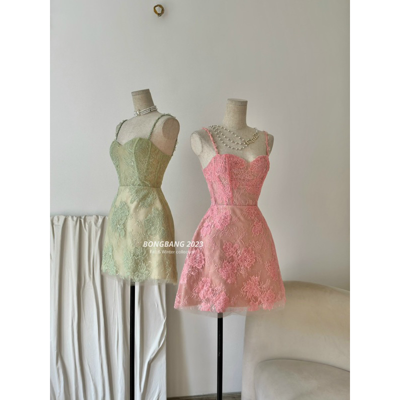 ĐẦM XOÈ REN 2 DÂY ĐI TIỆC SIÊU XINH