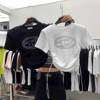 Áo croptop rút dây 2 bên eo chữ d xinh
