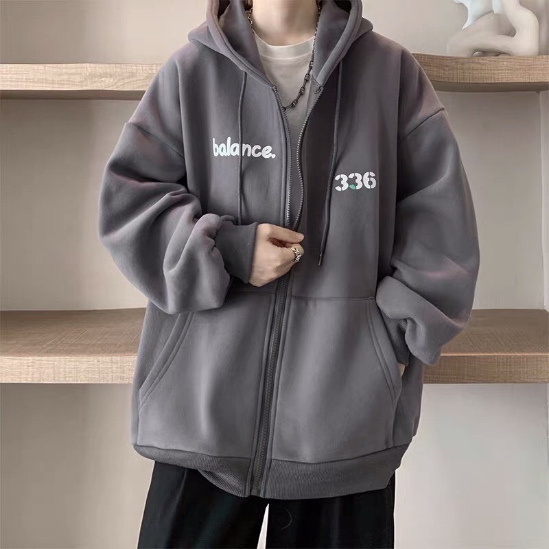 ÁO KHOÁC HOODIE ZIP NỈ BÔNG IN CHỮ NHỎ, ÁO KHOÁC MŨ TO 2 LỚP SIÊU ĐẸP NAM NỮ