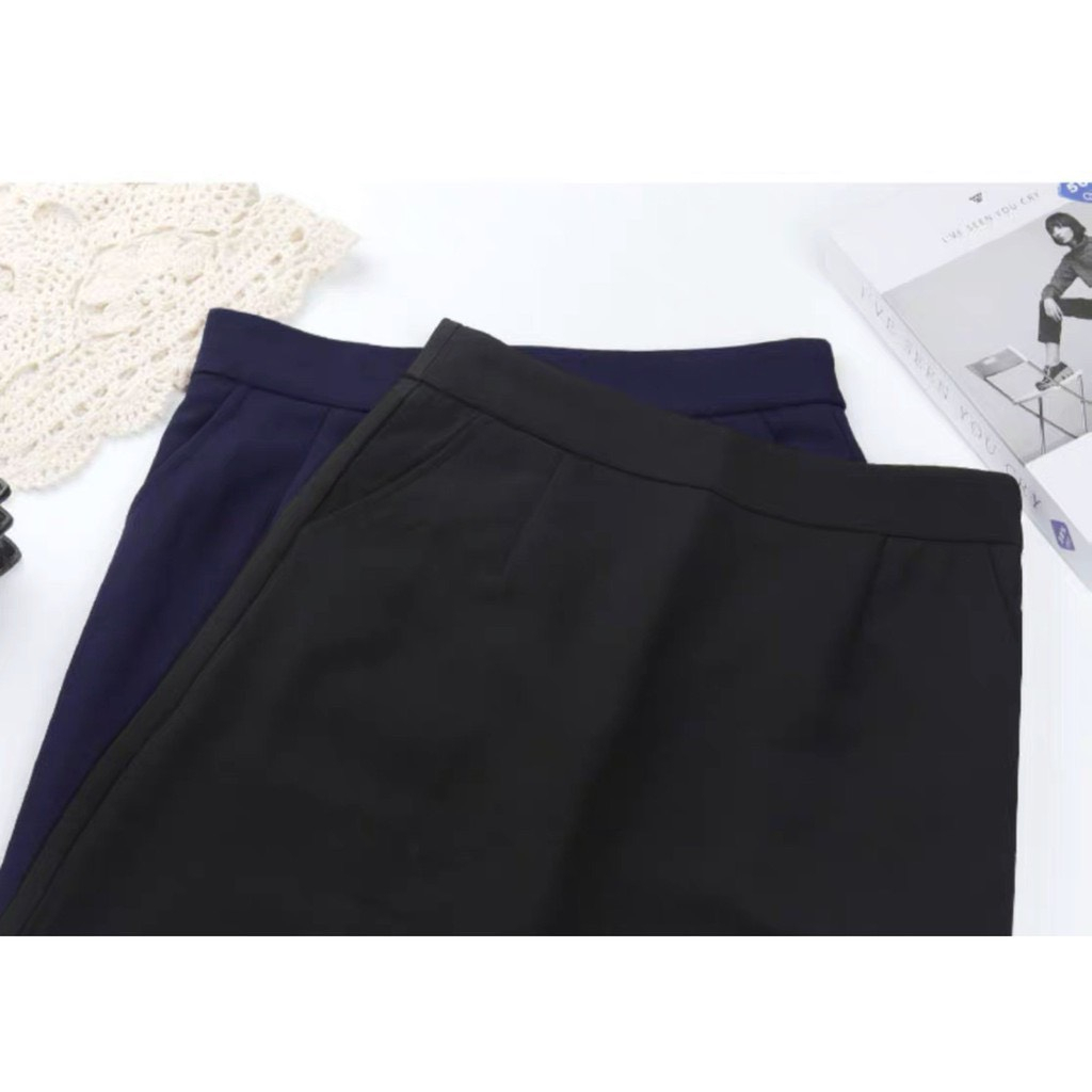 Chân Váy Chữ A Dài 65cm Cạp Cao Có Túi 2 Bên Phù Hợp Mặc Đi Làm Nơi Công Sở - Chanmi M294