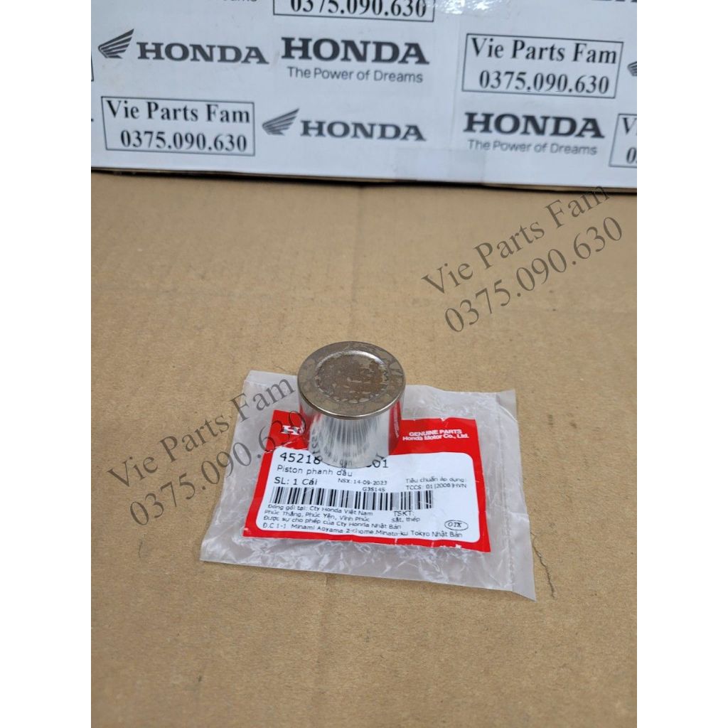 Piston 34mm bánh trước heo dầu Winner, Wave RSX, Vision, Lead 125, Wave Blade, Future 125 hàng chính hãng Honda mới 100%