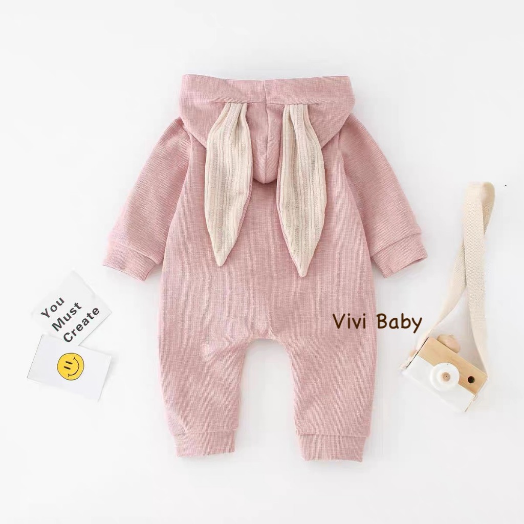 Body Tai Thỏ Dài Tay Cotton Cho Bé Trai Bé Gái  Vivi Baby