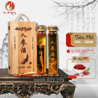 Bình sâm tươi thủy tinh cao cấp khóa vàng 1000ml nhân sâm 8 tuổi hộp quà sang trọng - sâm đế vương