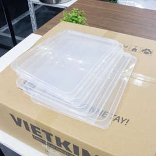 Bộ 5 nắp nhựa khay cơm inox 4/5 ngăn sâu lòng 28 x 22 x 4 (cm)