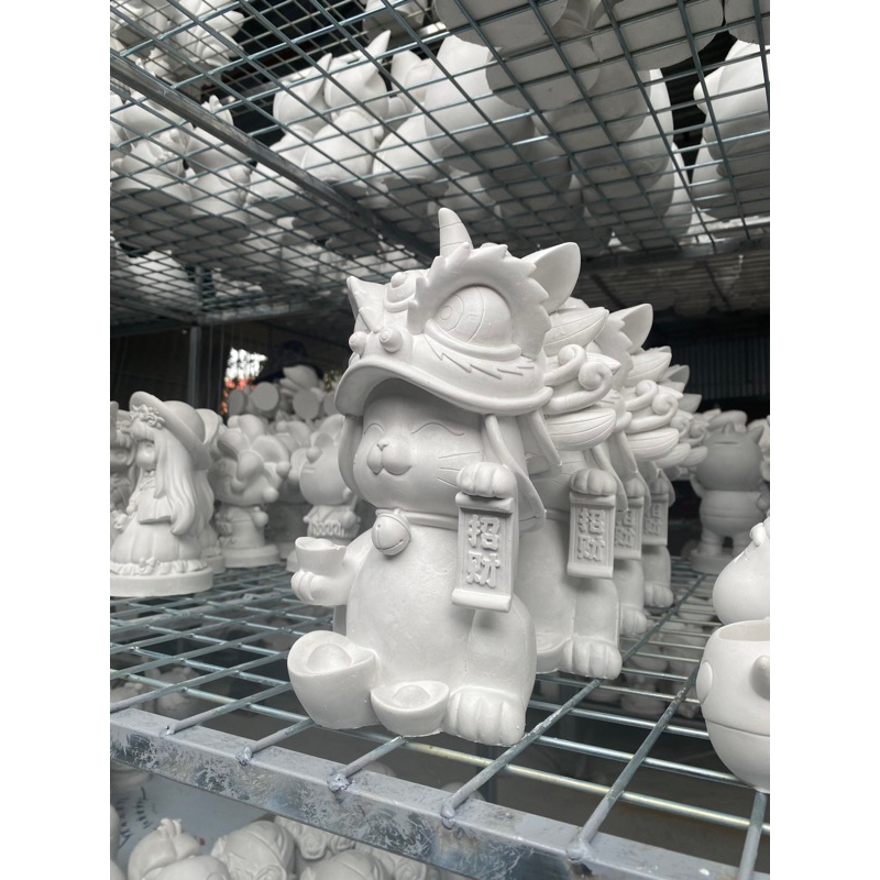 MÈO LÂN tượng tô màu thạch cao