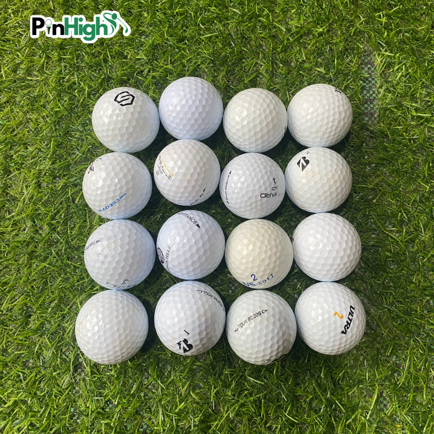 Bóng Golf cũ, bóng tập golf 4 lớp chính hãng, bóng đã qua sử dụng, độ mới cao Pinhigh