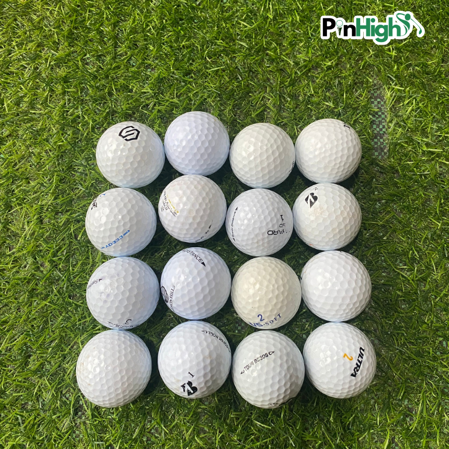 Bóng Golf cũ, bóng tập golf 4 lớp chính hãng, bóng đã qua sử dụng, độ mới cao Pinhigh
