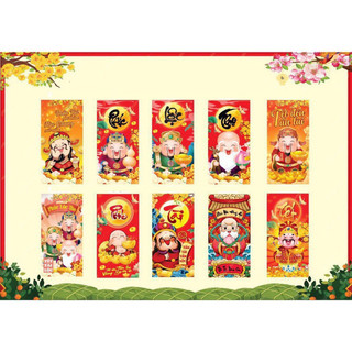 Xấp 6 bao lì xì 2024 nhiều mẫu đẹp màu ngẫu nhiên