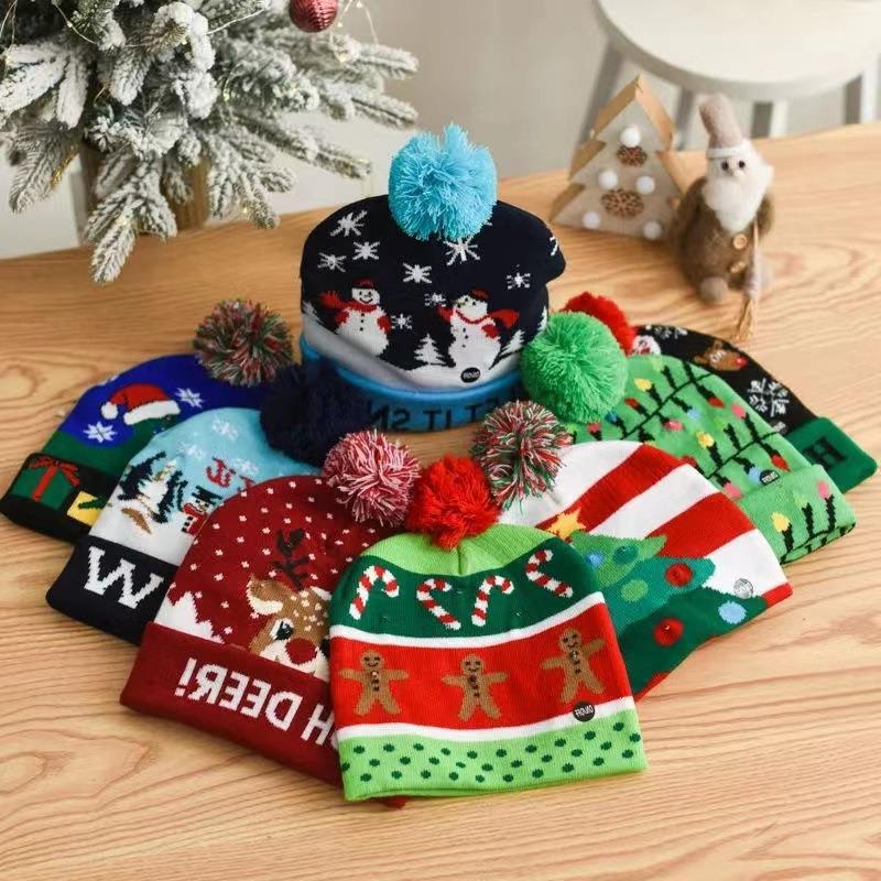 Mũ len Noel Nón len Giáng sinh Christmas Noel Cho Bé trẻ em Và Nam nữ Unisex Dệt kim Giữ ấm Thu Đông