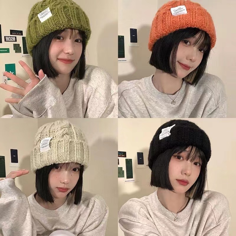 Nón len nam nữ Dày dặn Giữ ấm Trùm tai Mũ len nam nữ Unisex Chất dày dặn Che tai Ấm áp Thu Đông