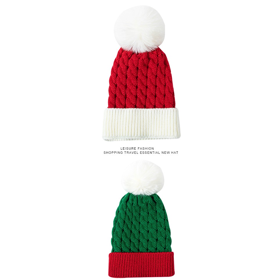 Mũ len Ông già noel Đính bóng Mũ len Noel Giáng sinh Nón len Christmas Cho bé Và Người lớn