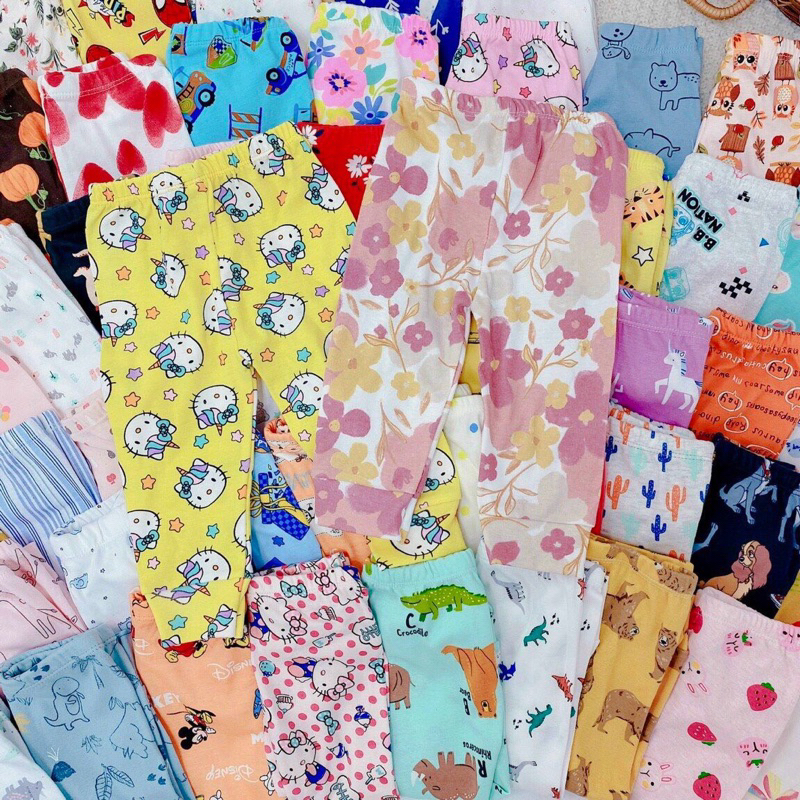 Combo 5 chiếc  QUẦN CHỤC DÀI COTTON BOZIP CHO BÉ TRAI BÉ GÁITrang Xô Kids