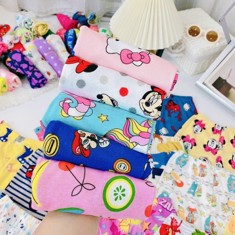 Combo 5 chiếc  QUẦN CHỤC DÀI COTTON BOZIP CHO BÉ TRAI BÉ GÁITrang Xô Kids