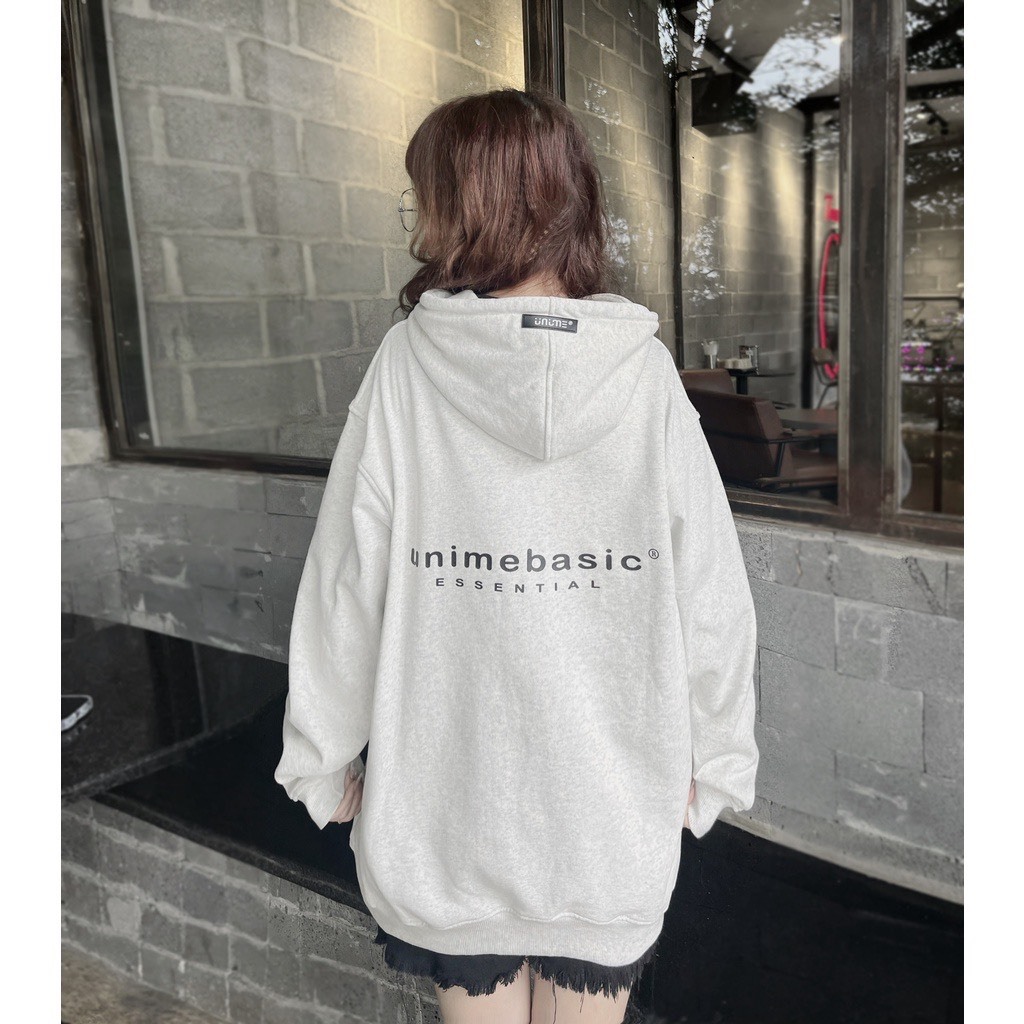 ÁO HOODIE KHÓA KÉO, ÁO KHOÁC MÙA ĐÔNG BASIC UNIME FORM RỘNG