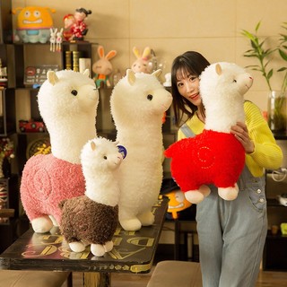  Gấu bông Lạc đà Alpaca màu trắng cute lông mềm mại - Thú nhồi bông nhập khẩu - Gấu bông BB 