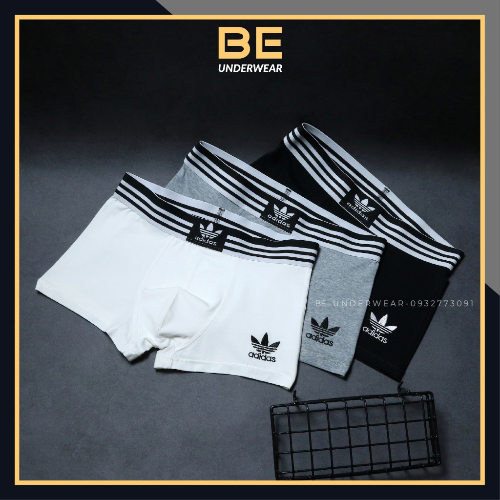 Quần lót nam, COMBO 5 quần sịp nam đùi boxer vải cotton co giãn 4 chiều siêu thấm hút Be Underwear AD1