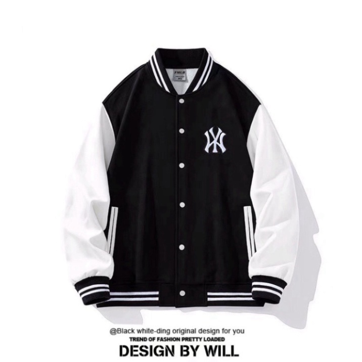 Áo Khoác Bomber Nam Nữ NY NEW YORK, Hottrend Áo MLB Chất Liệu Nỉ Bông Cotton 2 Lớp Loại 1 nemoshop