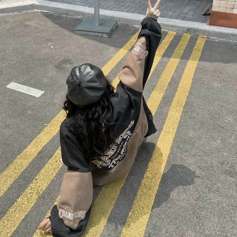 Áo Bomber Champion Dan Lộn Kiểu Dáng Form Rộng Nam Nữ, Áo Bomber Tay Bồng Thêu Sắc Nét