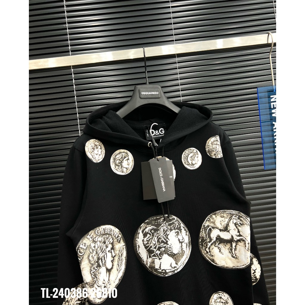 🔥Hot🔥Áo hoodie DG hình đồng xu thiết kế hot trend Nam Nữ Thu Đông 2023