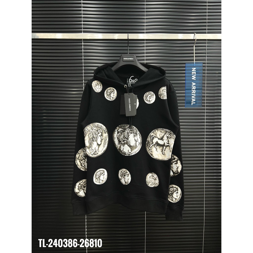 🔥Hot🔥Áo hoodie DG hình đồng xu thiết kế hot trend Nam Nữ Thu Đông 2023