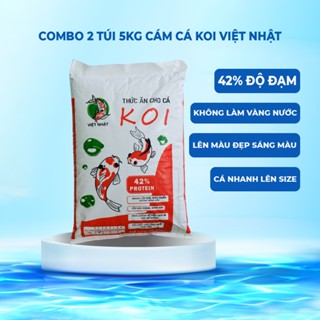 Combo 2 Bao Cám Cá Koi Việt Nhật 5kg siêu tăng trưởng không váng dầu, Body tròn đẹp