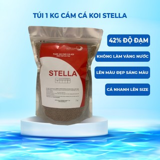 Cám Cá Koi Stella 1kg Không váng dầu, độ đạm cao, thức ăn cá koi Stella