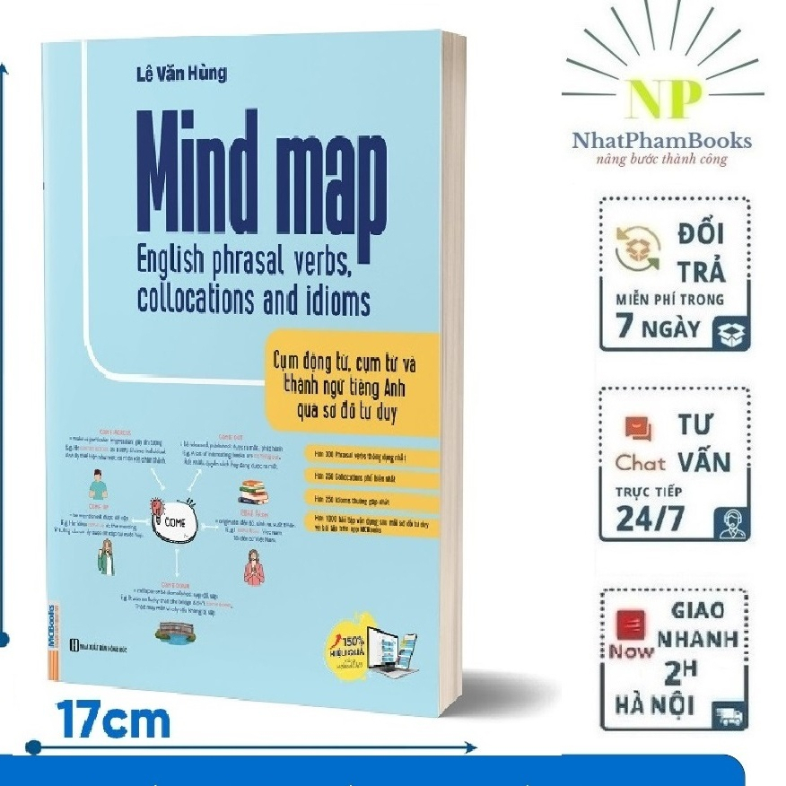 Sách - Mind Map English phrasal verbs, collocations and idioms - Cụm động từ, cụm từ và thành ngữ tiếng Anh qua sơ
