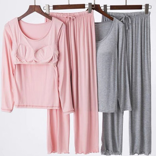  Bộ thu đông nữ Quảng Châu kèm đệm ngực SUNNY BOUTIQUE đồ bộ sau sinh cho mẹ set bộ dài tay nữ mặc nhà chất đẹp 
