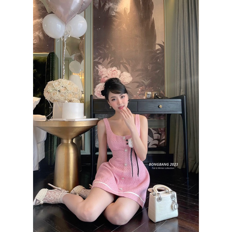 ĐẦM DẠ HOA TRÀ SÁT NÁCH ĐI TIỆC SIÊU XINH