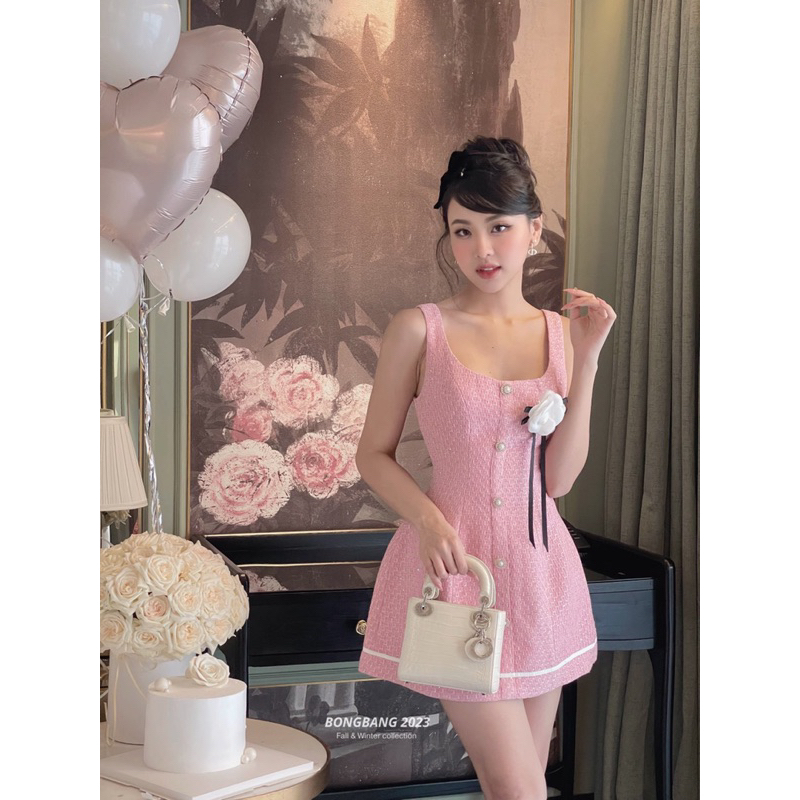 ĐẦM DẠ HOA TRÀ SÁT NÁCH ĐI TIỆC SIÊU XINH