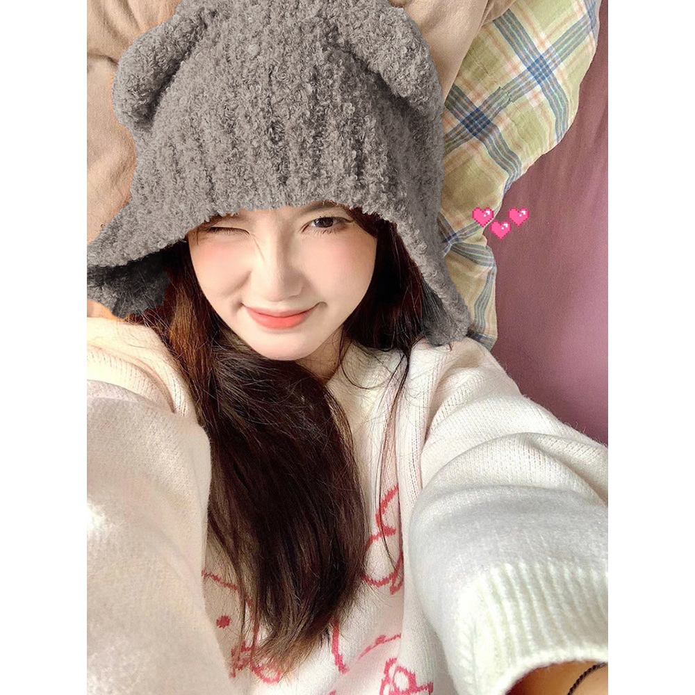 Mũ Len Phối Tai Gấu Vành Phủ Che Tai Siêu Xinh Siêu Ấm Koala P2414