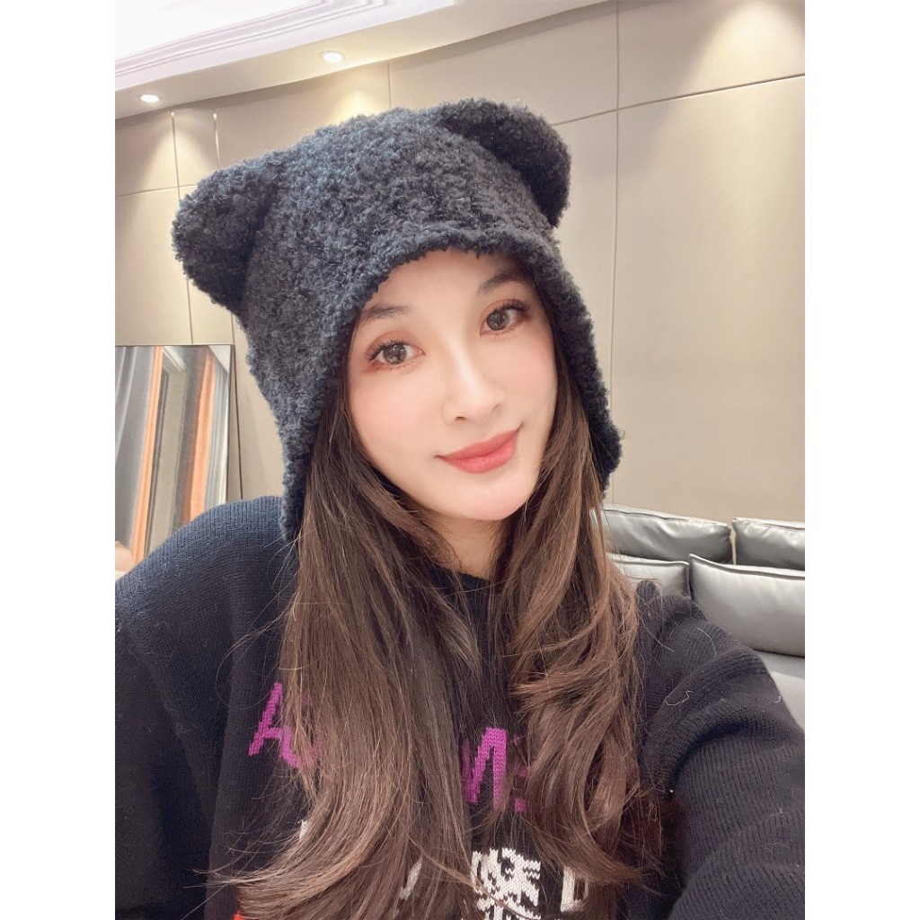 Mũ Len Phối Tai Gấu Vành Phủ Che Tai Siêu Xinh Siêu Ấm Koala P2414