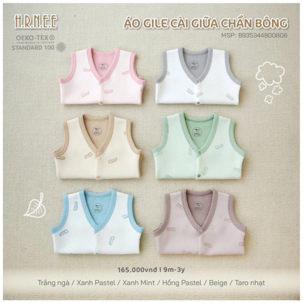 ÁO GILE CÀI GIỮA CHẦN BÔNG 𝐇𝐑𝐍𝐄𝐄 806
