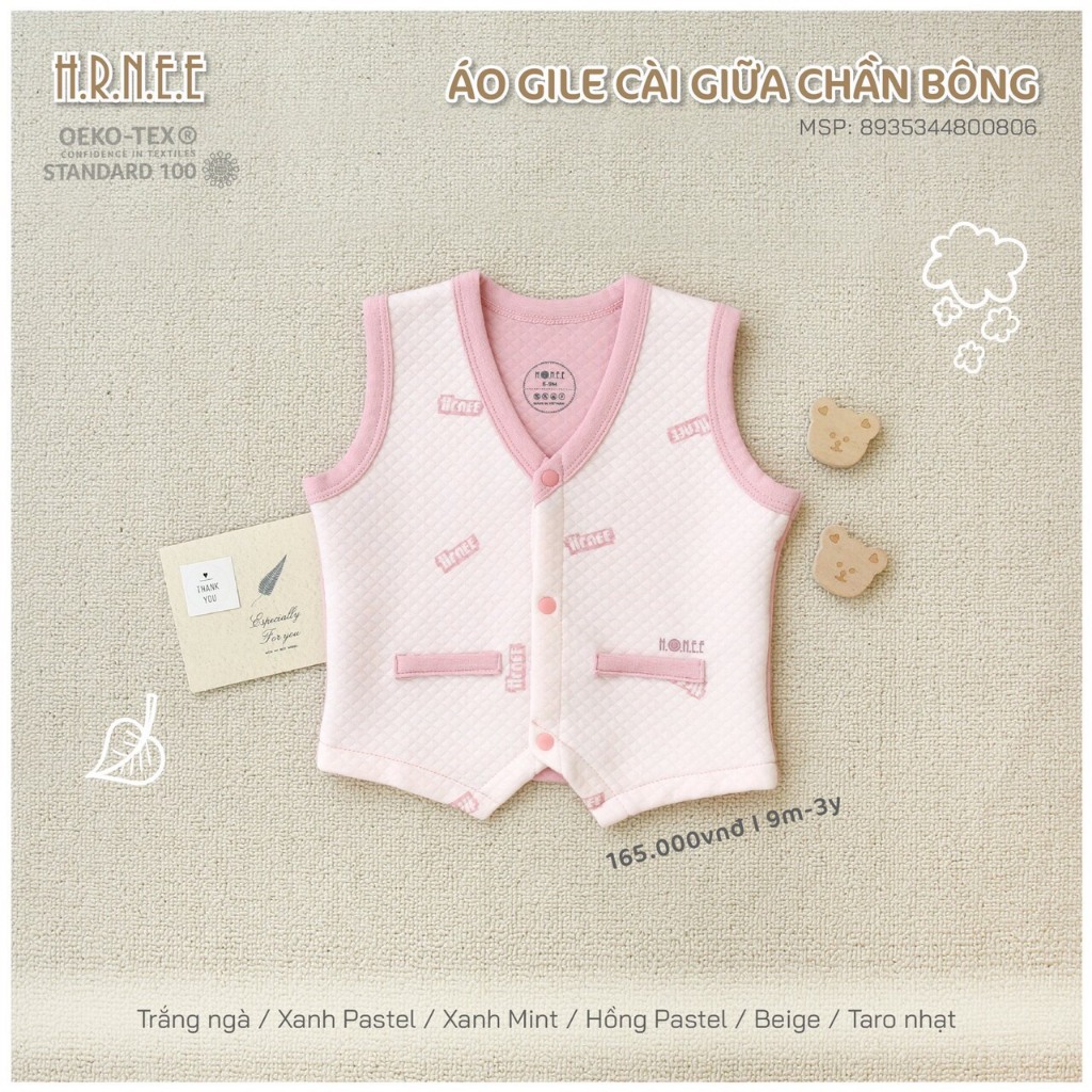 ÁO GILE CÀI GIỮA CHẦN BÔNG 𝐇𝐑𝐍𝐄𝐄 806