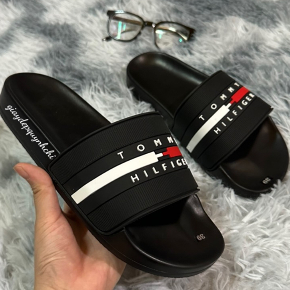 DÉP NAM NỮ TOMMY KHÔNG NGẤM NƯỚC CHẤT ĐẸP dép trend quai ngang ĐI SIÊU ÊM CHÂN THOÁNG KHÍ