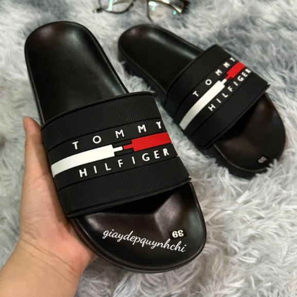 DÉP NAM NỮ TOMMY KHÔNG NGẤM NƯỚC CHẤT ĐẸP dép trend quai ngang ĐI SIÊU ÊM CHÂN THOÁNG KHÍ