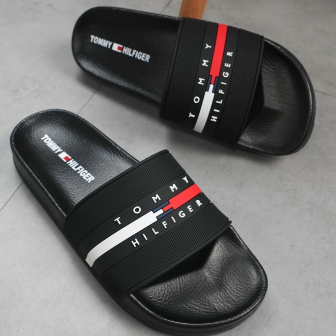 DÉP NAM NỮ TOMMY KHÔNG NGẤM NƯỚC CHẤT ĐẸP dép trend quai ngang ĐI SIÊU ÊM CHÂN THOÁNG KHÍ