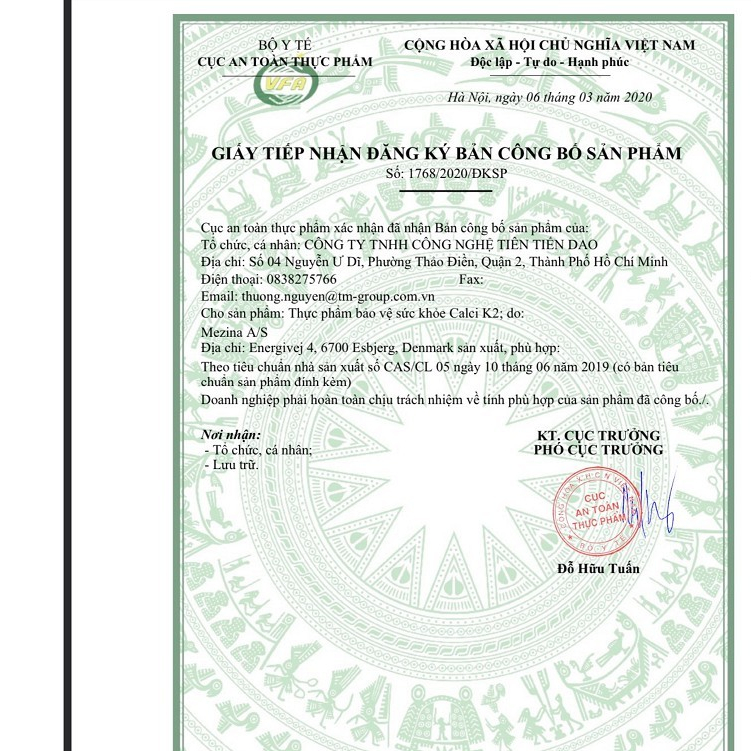 Viên uống CALCI K2 hộp 60 viên giúp xương chắc khỏe