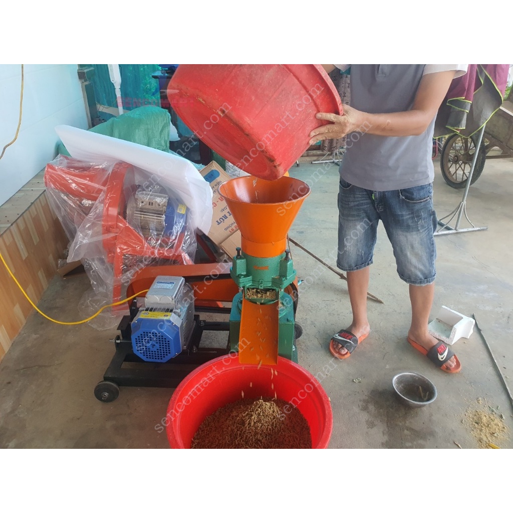 Máy Ép Cám Viên S160 3 rulo Phiên Bản Mới Chạy Dây Curoa Siêu Khỏe