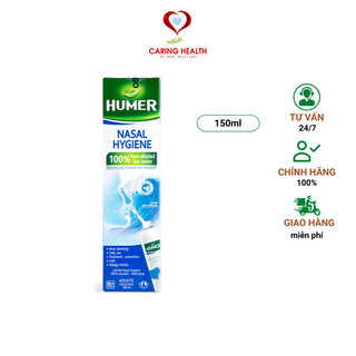 Dung dịch xịt mũi đẳng trương người lớn Humer 150 Nose Hygiene Adults 150ml