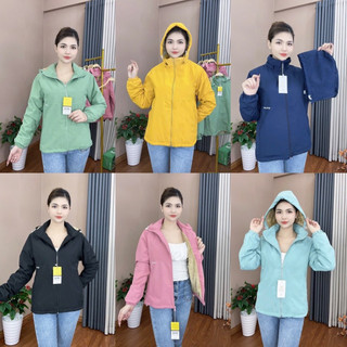 Áo gió 2 lớp lót lông hido nữ