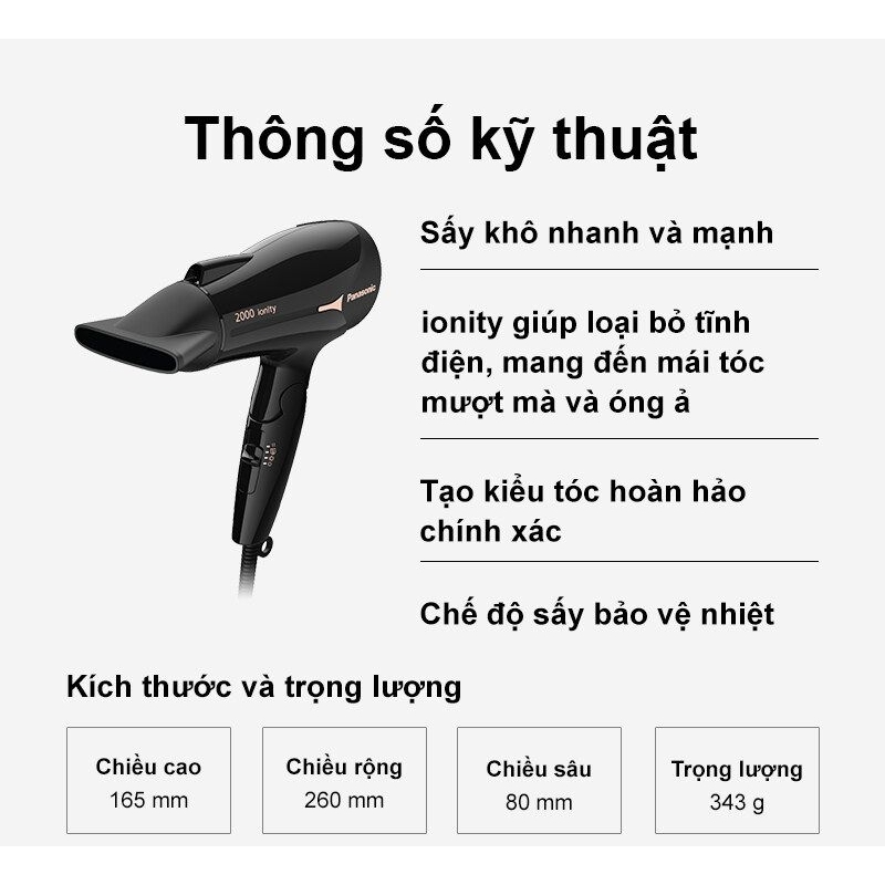 🇻🇳 Máy sấy tóc IONITY Nhật Bản Panasonic EH-NE66 công xuất 2000w
