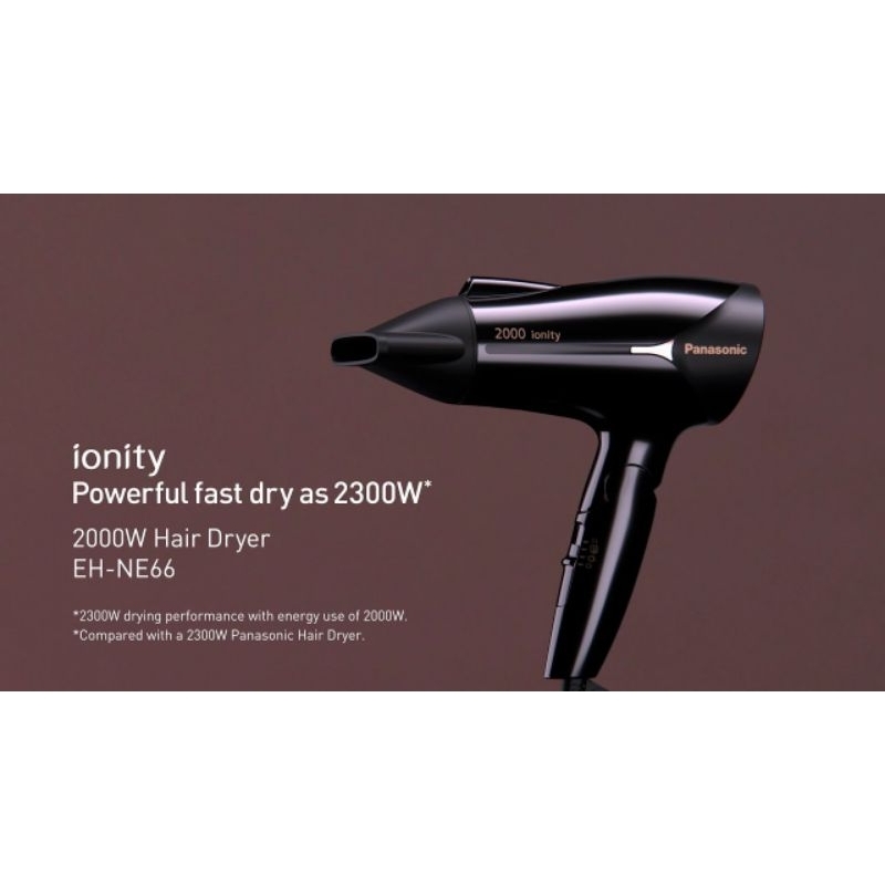 💎 Máy sấy tóc Panasonic EH-NE66 công nghệ IONITY giúp tóc bóng mượt hơn sau khi sấy