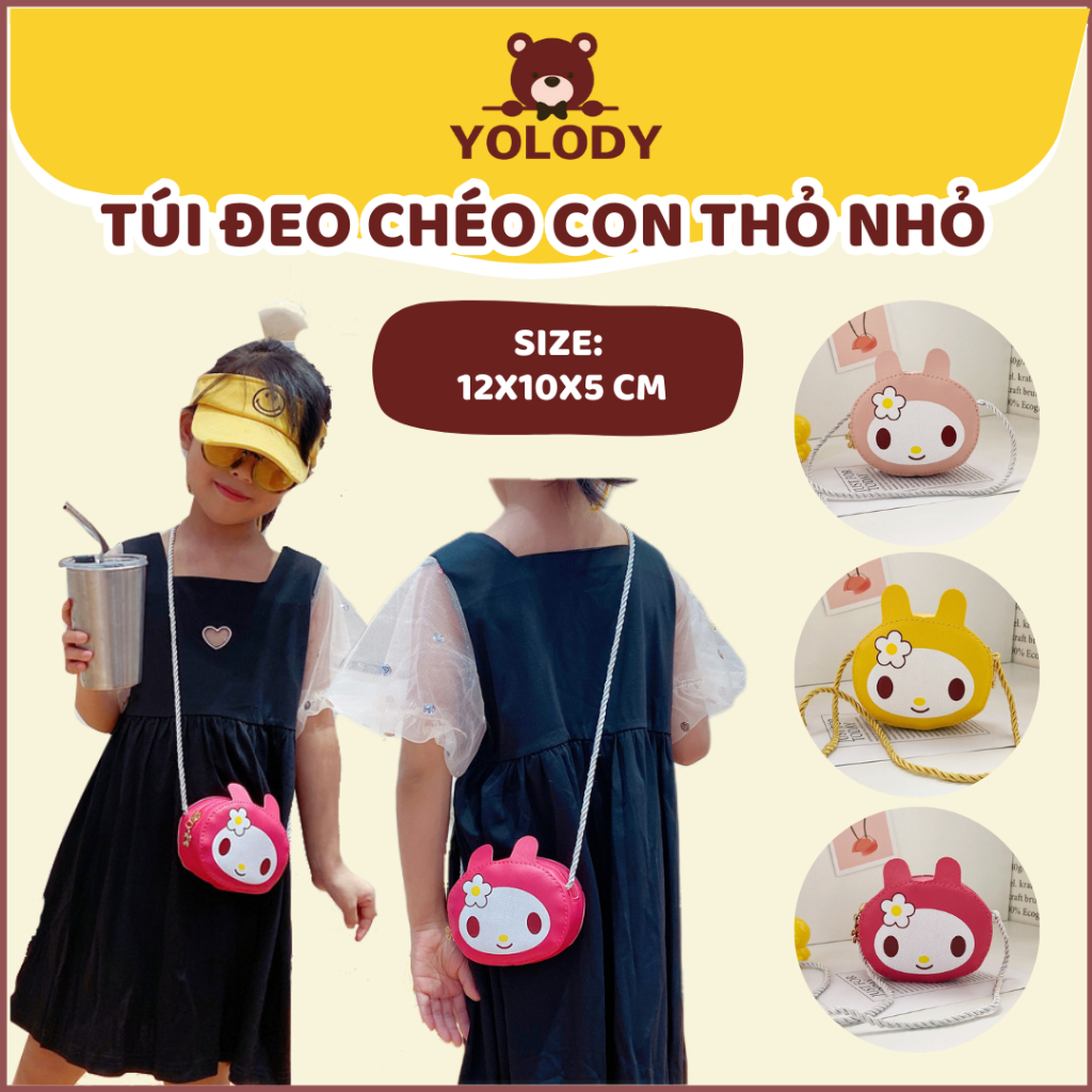 Túi đeo chéo con thỏ Yolody túi dễ thương phong cách Hàn Quốc cho bé gái T007