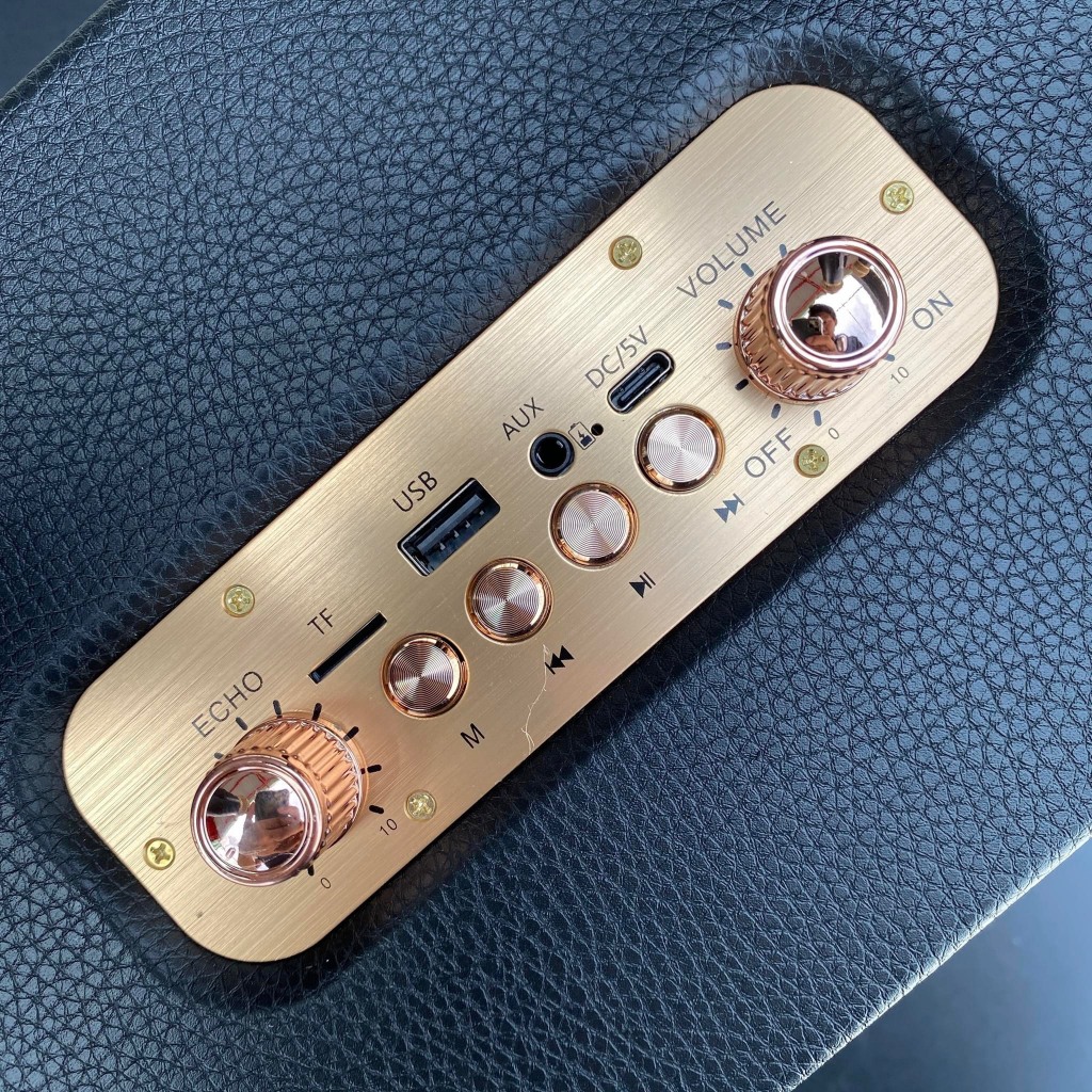 Loa Karaoke Bluetooth M4202 + Tặng Kèm 2 Micro Không Dây Xách Tay Công Suất 30W, Âm Thanh Trầm Ấm, Bass Căng