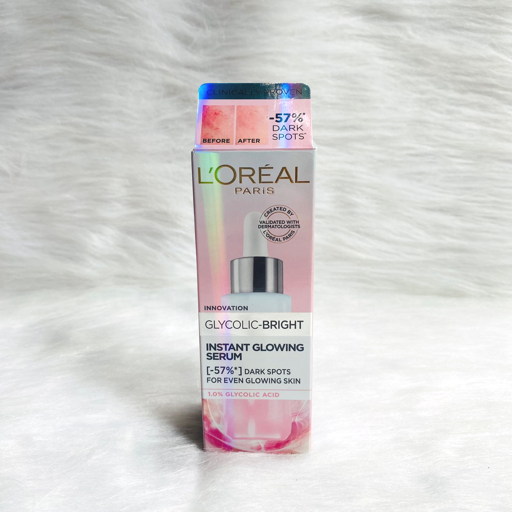 Serum L'Oreal Paris Glycolic Bright sáng da tức thì 1.0% Glycolic Acid 30ml